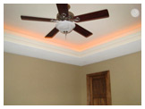 Mike Kroc Construction - Ceiling in Bedroom (Single Tier with Rope Lighting)